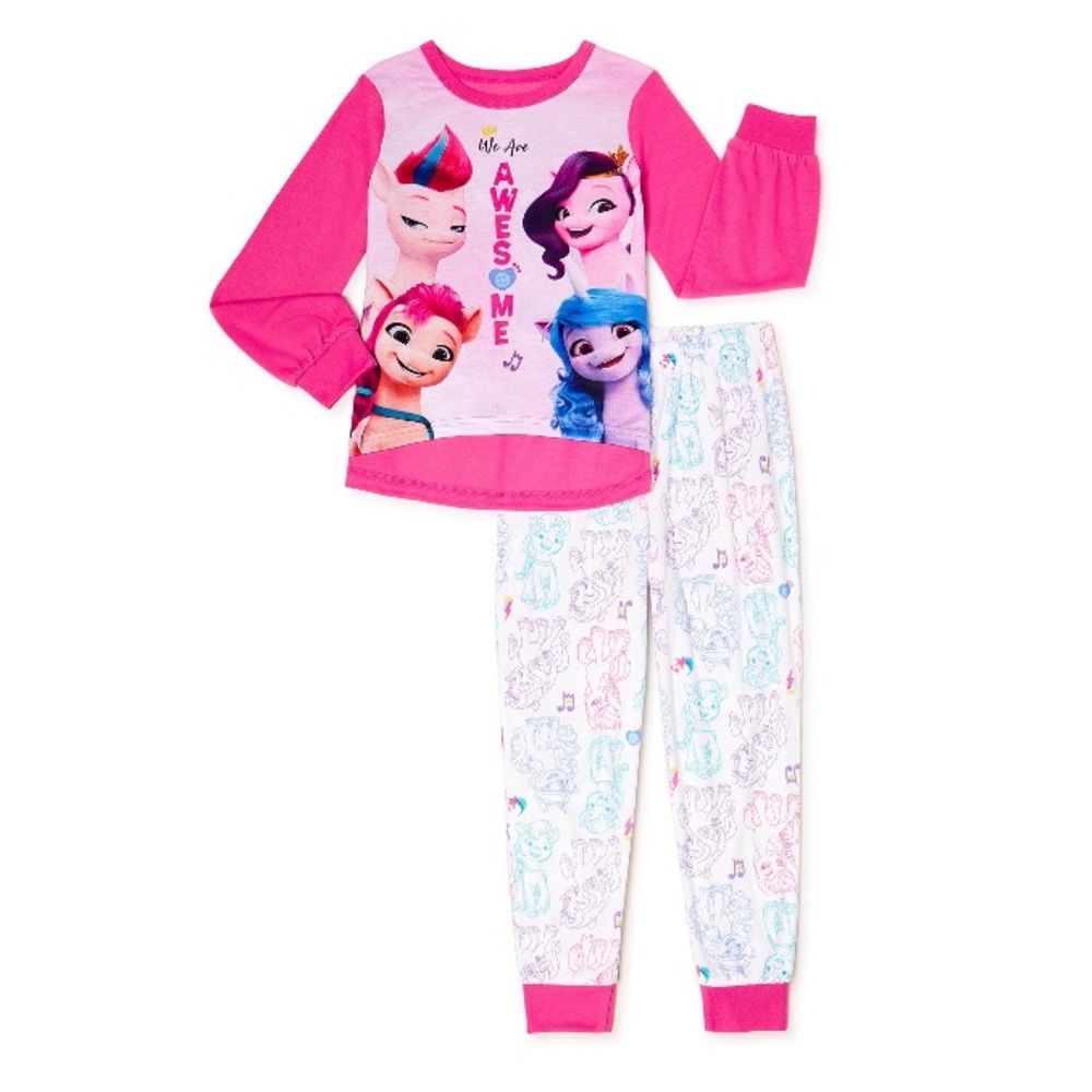 NWT My Little Pony Girls 2 piece Pajama Set